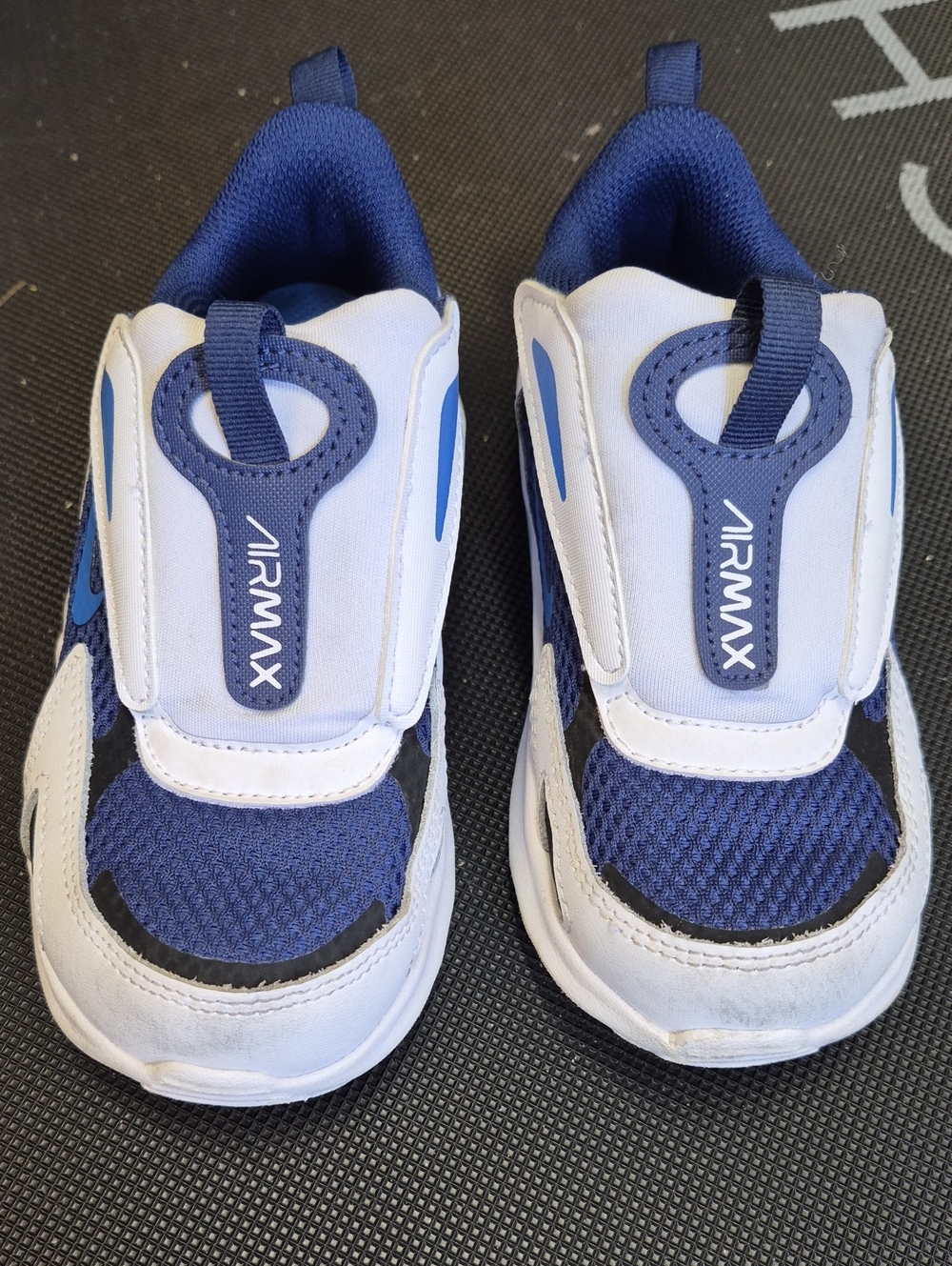Nike Kids Navy and White Air Max Slip-On Sneakers